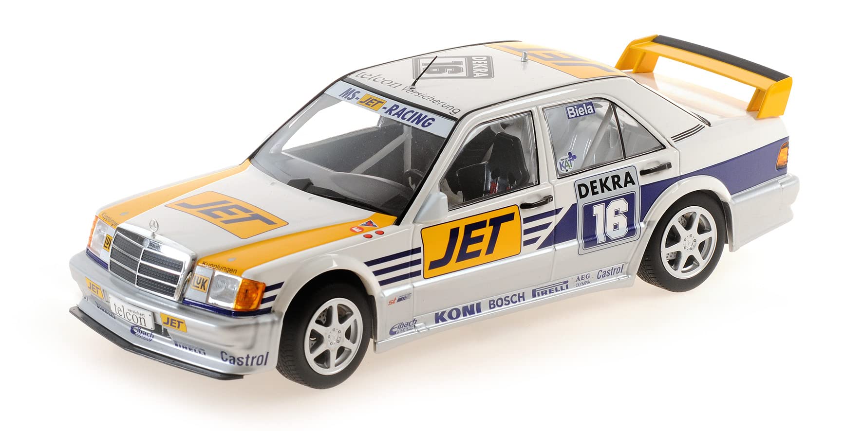 Minichamps 1:18 Mercedes-Benz 190E 2.5-16 Evo 1 - Team Ms-Jet-Racing - Frank Biela - DTM 1990
