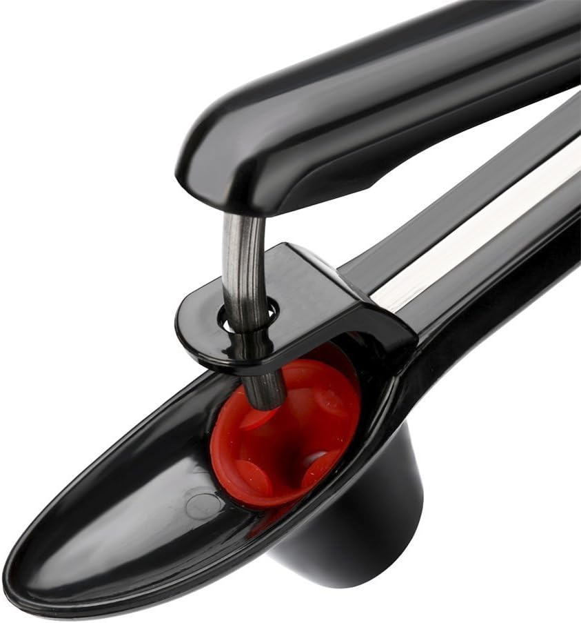 Cherry Pitter or Stoner, Olive Pitter Remover, Cherry Core or Seed Remover with Good Grips Handle & Food Grade Silicone Cup (Black) - Image 3