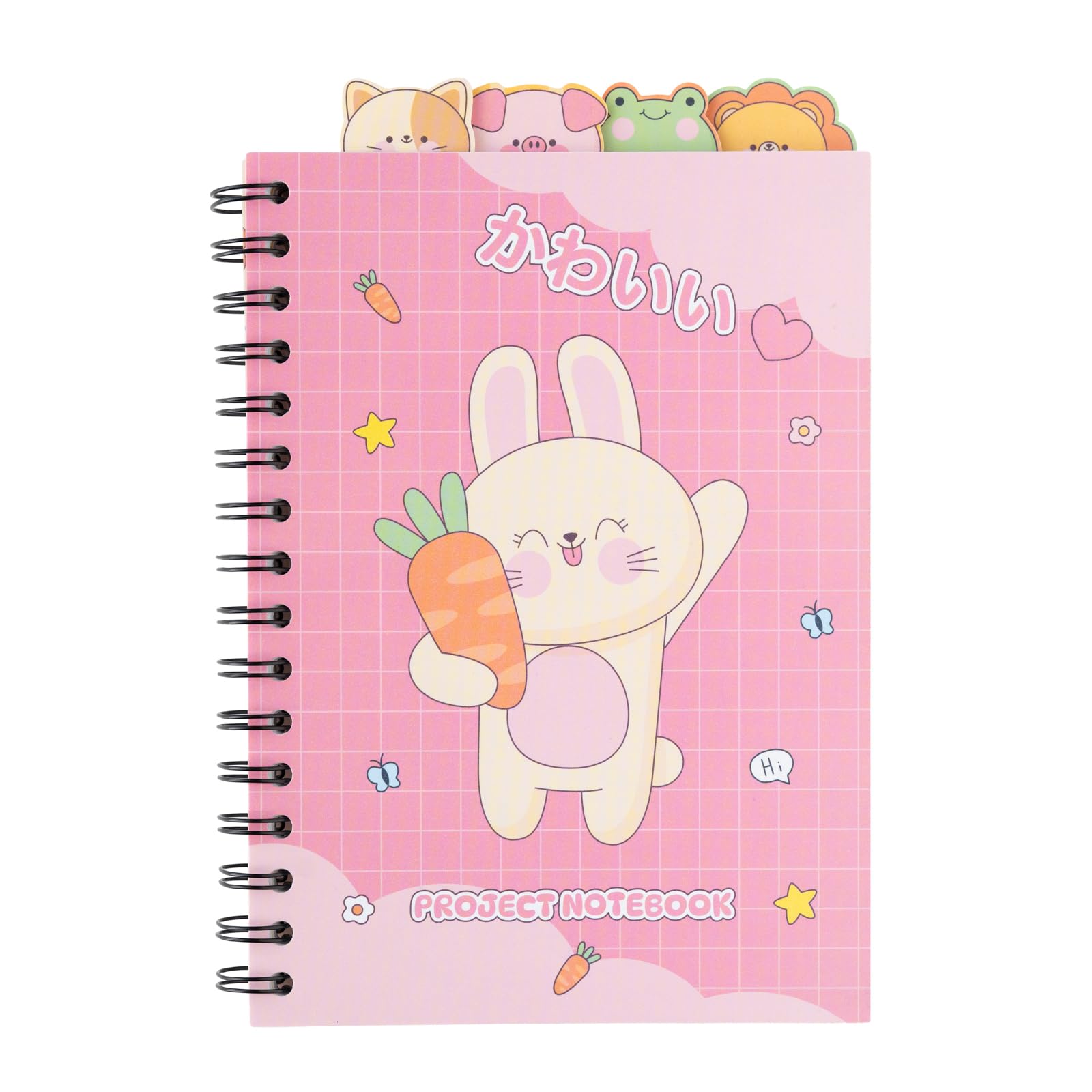 Grupo Erik A5 Project Notebook With 4 Dividers - Kawaii Stationery Gifts | Notepad A5 Notebook With Dividers, Project Planner | Cute Stationery, Kawaii Gifts Under 10 Pounds