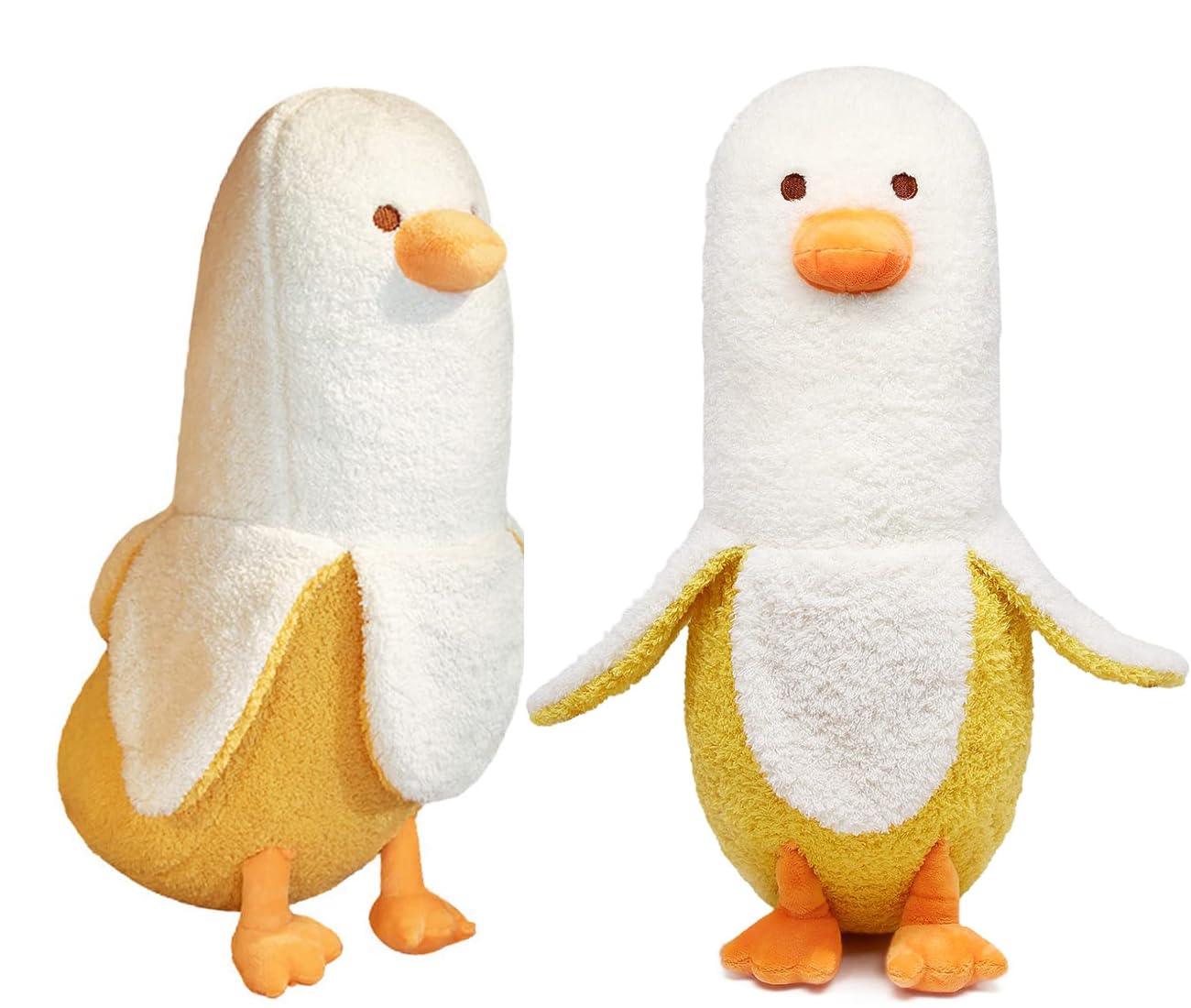Annco Cute Banana Duck Plush Soft Toys, Stuffed Animal, Soft Long Body Hugging Pillow Gifts, Cozy Duck Plushie for Girls and Boys (White, 90cm(35.4")) — image 1