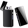 ZOIPPDMS Arc Lighter, Smart Electric Lighter, USB Rechargeable Lighter Windproof Flameless Lighter Lightweight Plasma Lighter for Fire,BBQs,Fireworks ,Candle,Camping - Outdoors Indoors (New-Black)