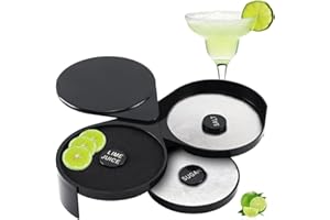 3 Tier Salt/Sugar Rimmer, Marganita Glass Salt Container for Cocktails Margaritas Bloody Marys and Gimlets