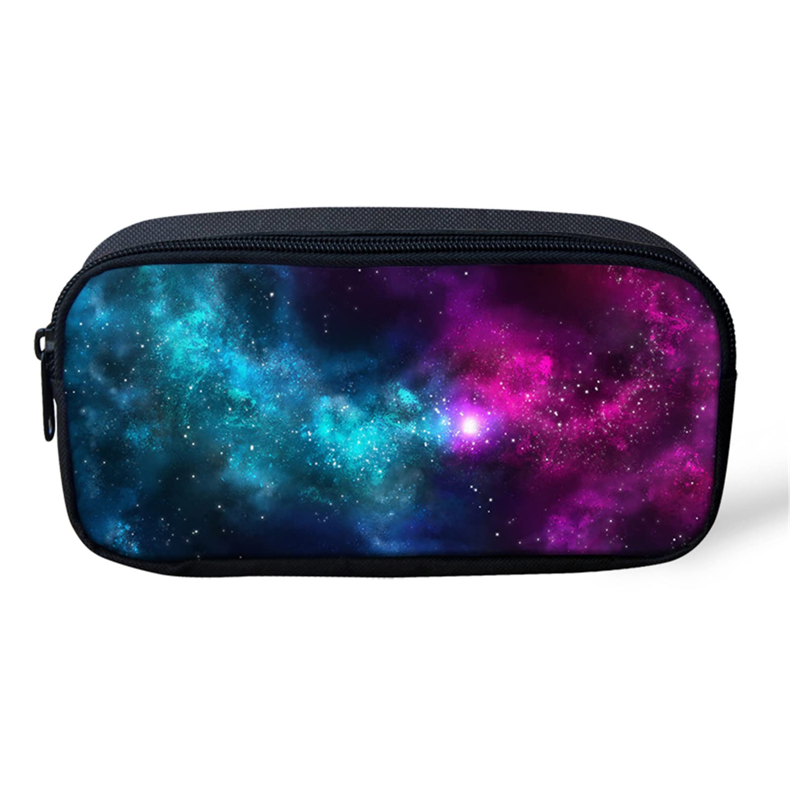 POLERO Starry Galaxy Pencil Case for Girls Boys School Zippered Pen Pouch Desk Organizer Bags