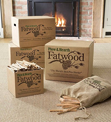 Plow Hearth Boxed Fatwood Fire Starter All Natural Organic Resin