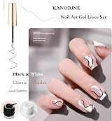 Kanorine Gel Polish Swirl Nail Art White 8ml French Line Liner view 7