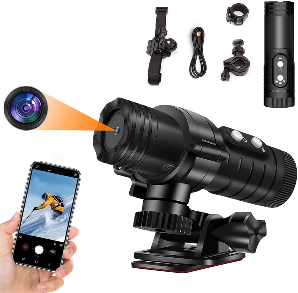 Zeerkeer Action Camera 1080P WiFi Helmet Cam EIS 120° Wide Angle Waterproof