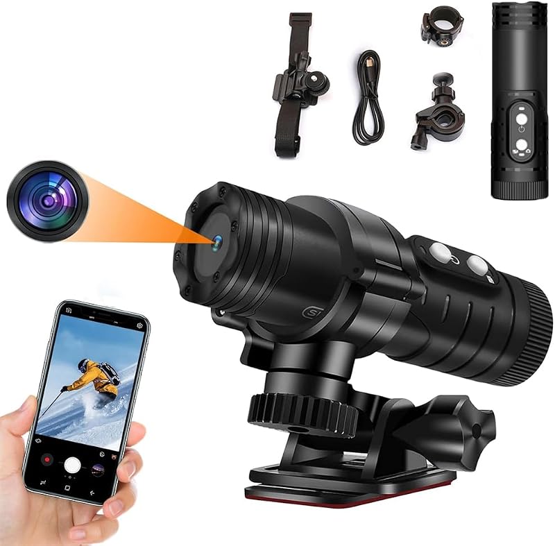 Zeerkeer Action Camera 1080P WiFi Helmet Cam EIS 120° Wide Angle Waterproof