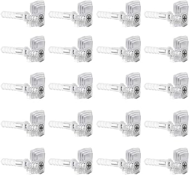 Increway 30 Packs Mirror Holder Clips Clear Plastic Mirror Holder