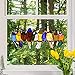 RIVER OF GOODS Stained Glass Bird Suncatcher - Handcrafted Window Hanging - 162-Piece Stained Glass Art - Vibrant Decor for Home, Office, Kitchen, and Bathroom - 24.25” L x 9.5