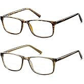 Kafirlo Bifocal Reading Glasses Women Men Clear Top Blue Light Blocking Computer Readers Wide Full Frame Cheaters Eyeglasses