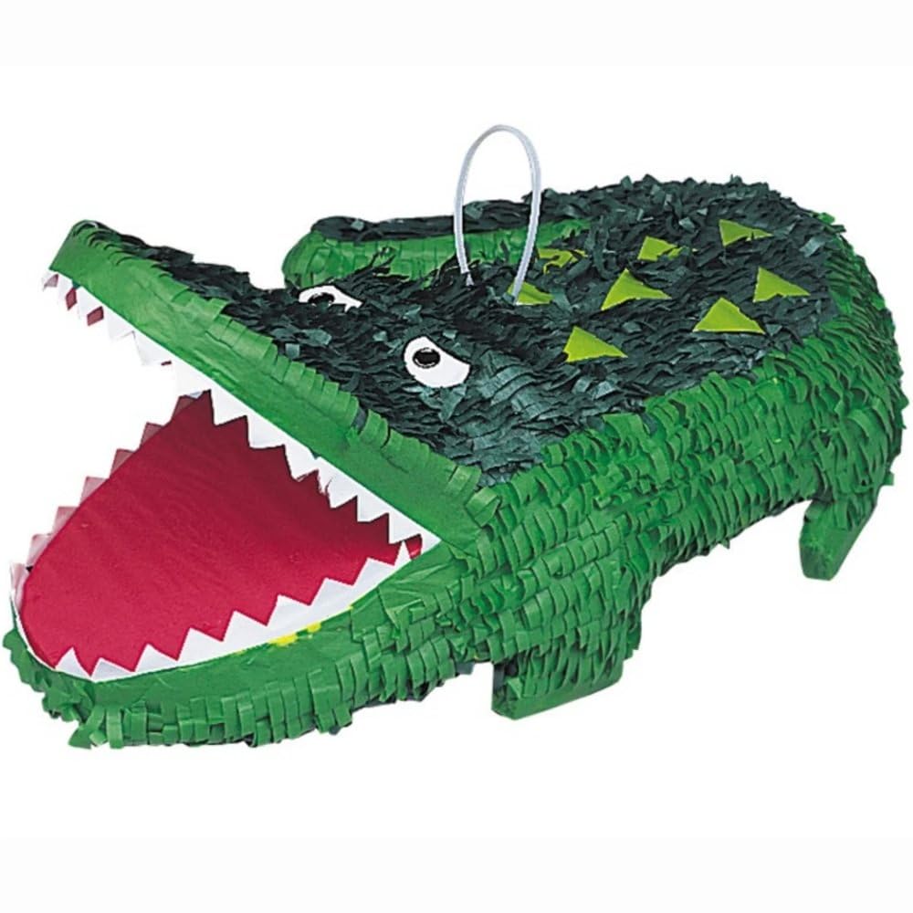 3D Alligator-Shaped Pinata (45cm x 33cm) 1 Count - Perfect for Parties and Celebrations