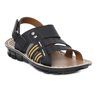 Kids Black P-Toes Formal Sandal