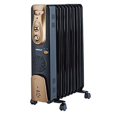 Havells OFR - 9Fin 2500-Watt PTC Fan Heater (Black)