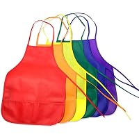 BESTonZON - Grembiule per Bambini, in Cotone, con Tasche, Regolabile, per Cucinare e dipingere, Misura Piccola, Motivo: Riccio