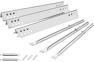 CHARBROFIRE 463343015 G432-001D Heat Tent 3 Burner Replacement Parts for Charbroil Grill Parts Advantage 463435115 G432-8M00-W1 G458-0018-W1 463436815 463370015 463335115 463234815 Heat Shield Carryover Tubes