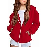Arshiner Girls Zip Up Hoodies Teen Fleece Full-Zip Sweatshirts Jacket Casual Fall Hoodie with Pocket