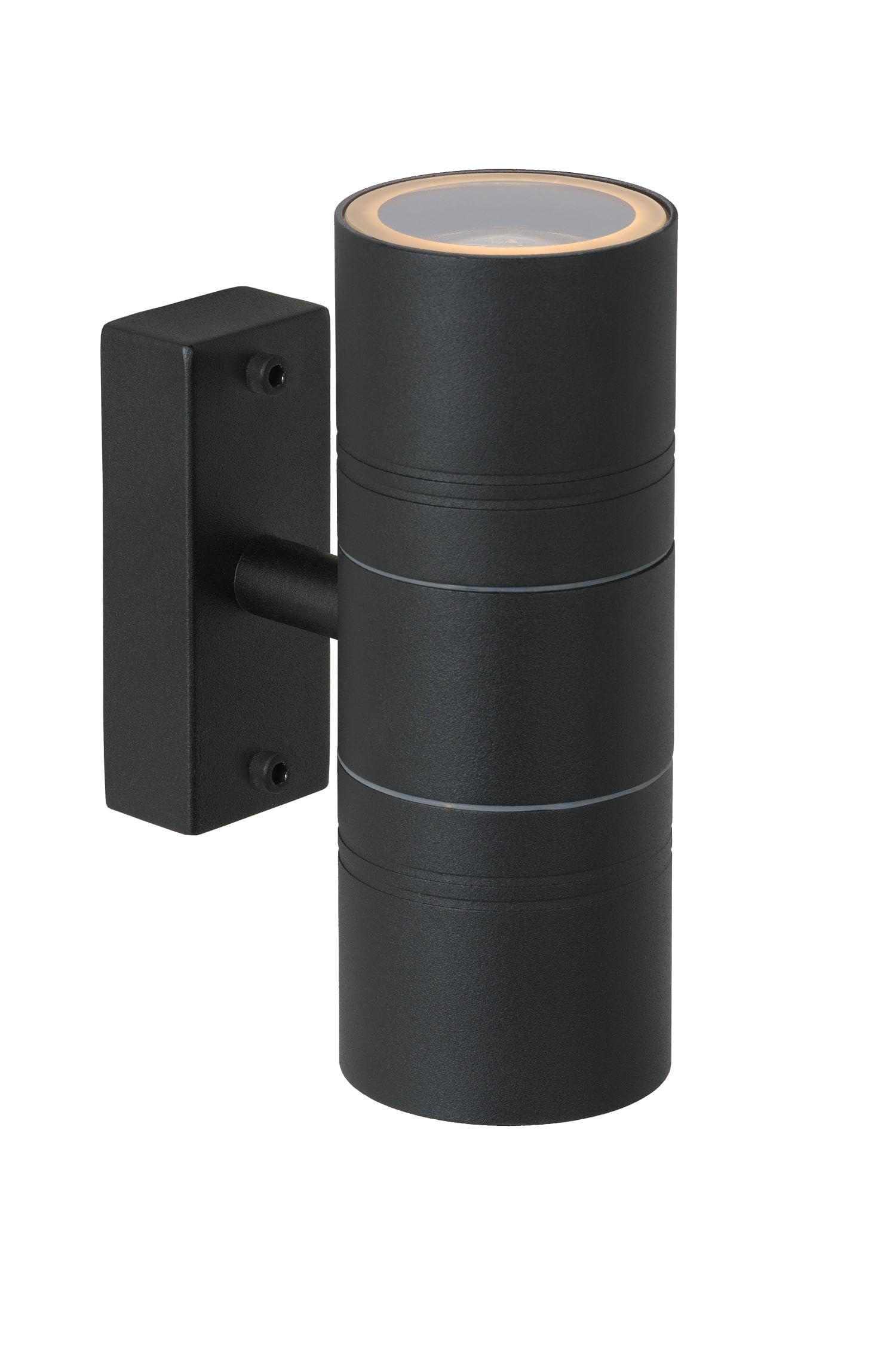 LUCIDE ARNE-LED - Wall Spotlight/Wall Light Indoor/Outdoor - Ø 6,3 cm - LED - GU10-2x5W 2700K - IP44 - Black