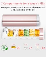 Betife 7 Day Pill Box Daily Organizer for Vitamins Medicines Travel view 2