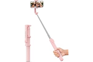 FULOVIEW 67‘’ Selfie Stick Tripod, Phone Tripod with Wireless Remote Control, Portable Selfie Stick for Photograph, Live Streaming, Video Recording, Compatible with All Cell Phones, Pink