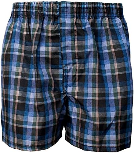Boy's Boxer Shorts 6-Pack of Assorted Plaid Patterns &amp; Colors (Small)