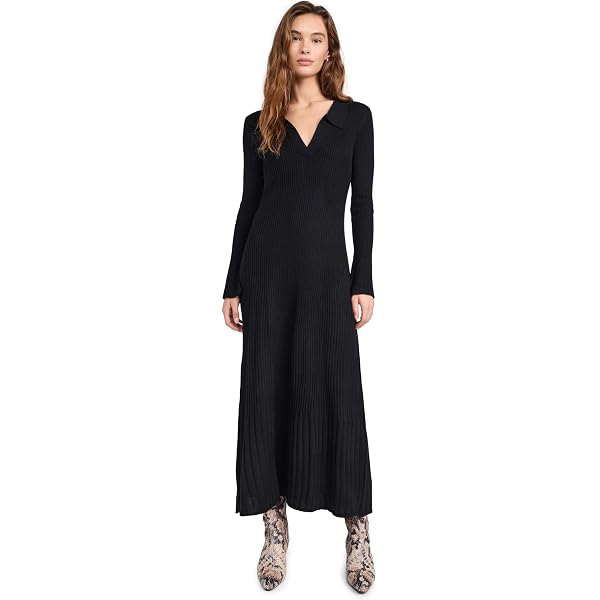 Line & Dot Women's Simone Sweater Dress, Black, M at Amazon Women's Clothing  store