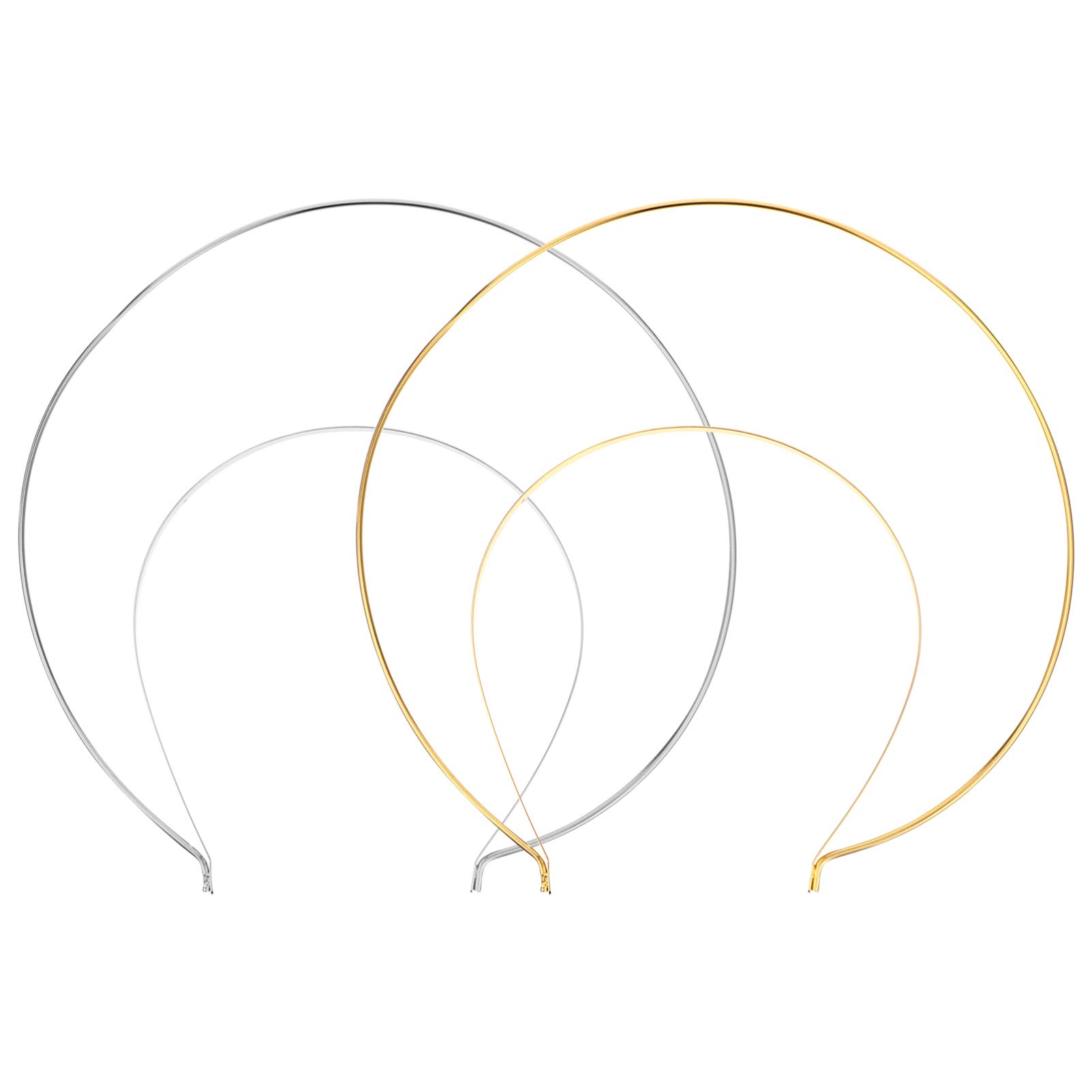 FRCOLOR Angel Halo Headband Wedding Bridal Headband Tiara Crown Double Ring Hair Hoop Bride Headdress For Wedding Banquet (2PCS)