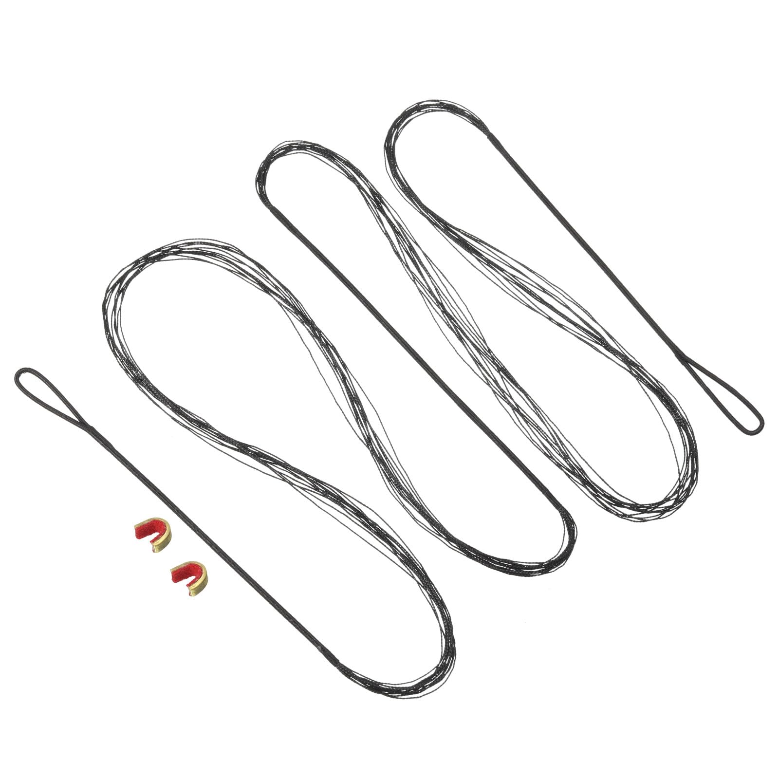 PATIKIL Bow String Replacement,12 Strands Recurve Bowstring with Nock Point for AMO 70" Traditional Recurve Bow, Black