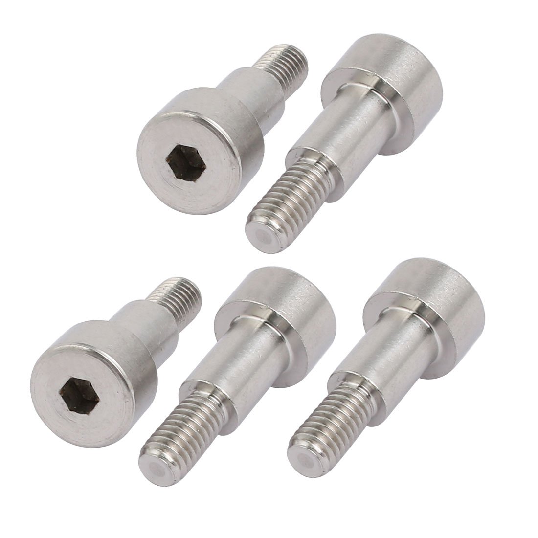 Sourcingmap 304 Stainless Steel Hex Socket Shoulder Bolt 8mm Shoulder Dia 12mm Shoulder Length M6 Thread 5pcs