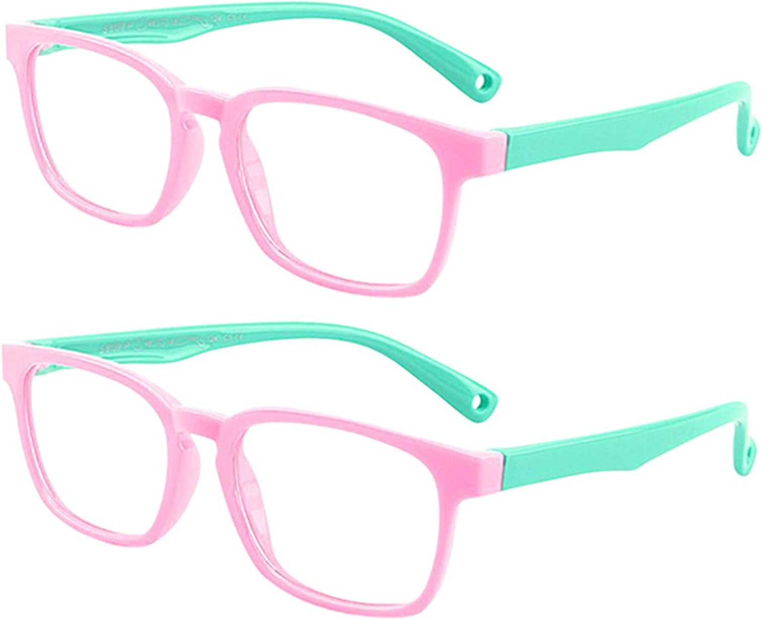 COOPER 608 Kids Blue Light Blocking Glasses - for Children Ages 3-12 – UV Protection from Computer, Screen Reading and Gaming to Alleviate Eye Strain and Vision Fatigue from Screen Glare (Pink 2 Pack)