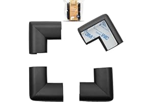 Roving Cove¨ 4-Piece EXTRA PURE, EXTRA DENSE"Safe Corner™ Cushion" - VALUE PACK - ONYX; Premium Childproofing Corner Guard - 