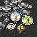 Accmor 20 Pcs Bracelet Blanks with 20 Pcs Glass Cabochon, Round Connector Charms Bracelet Connector Round Pendant Trays Cameo Bezel Settings Photo Jewelry for Crafting DIY Jewelry Making