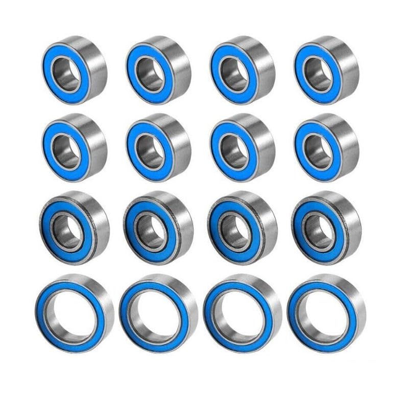 Upgrade Bearing Set Steel Ball Race Bearings for Tamiya TT-02 - Hop Up Upgrade Kit - 16 Bearings