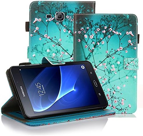 LeCase Galaxy Tab A 10.1 Case, Card Slots, Magnetic Closure, Flip Leather Case With Adjustable Stand For Samsung Tab A 10.1 Inch (SM-T580 / SM-T585) Tablet 2016, Cherry Blossom
