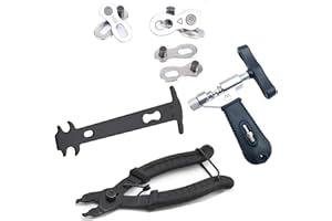 Bike Chain Tool Kit with Chain Checker & 1 Pliers,1 Chain Gauge,3 Magic Links | Compatible with 6/7/8, 9, 10, Speed Bicycle C