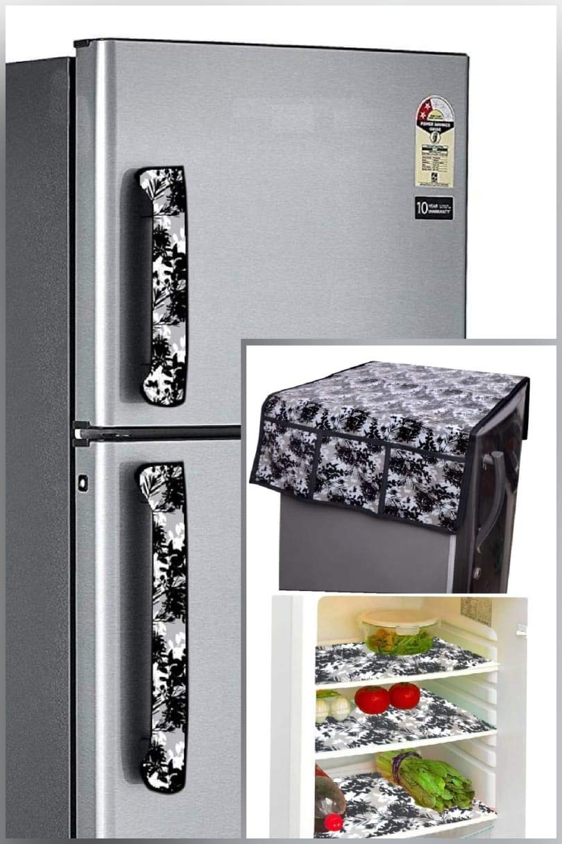 BRING IT HOME Designer Trio Combo of Refrigerator Top Cover, 3 Fridge