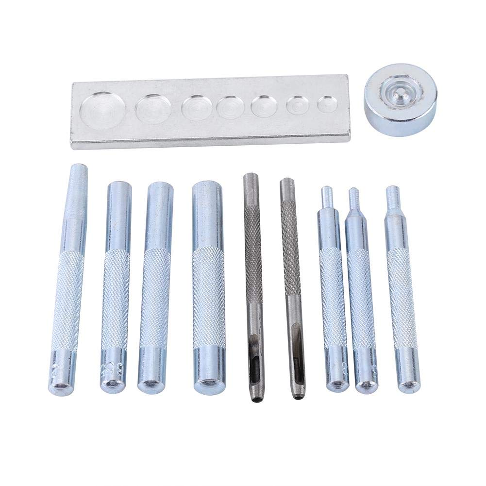 Rivet Setter Kit, Snap Fastener Tool Set for Leather Craft DIY Rivet Installation and Hole Punching for Crafting Projects