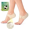 Heel Protectors Cups for Plantar Fasciitis - Welnove Heel Cups for Women Men Heels Spur Pain Relief - Heel Inserts Pads for Achilles Tendonitis Dry Cracked Heel Support Cushion (Size: W 4.5-9 / M 5-8)