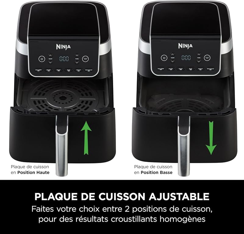 Air Fryer MAX PRO, 6,2L, sans huile, grand tiroir, rôtir, Noir