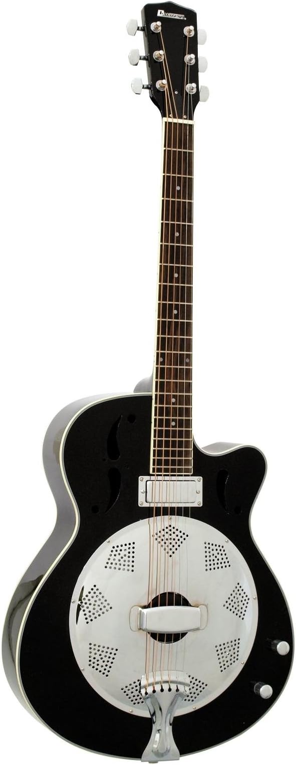 Set of 2 x Resonator Guitar CONE with Pickup, black - Resophonic Guitars for Experienced Players / Guitar with Spider Cone - klangbeisser