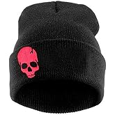 LOKIDVE Men Women Winter Embroidered Cuff Beanie Hat Knit Skull Cap