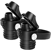 EIPOSAU Auto Flip Lid for Hydro Flask Standard Mouth Bottle, Spout lid for HydroFlask Narrow Mouth Bottle, Replacement Lid with Button Lock