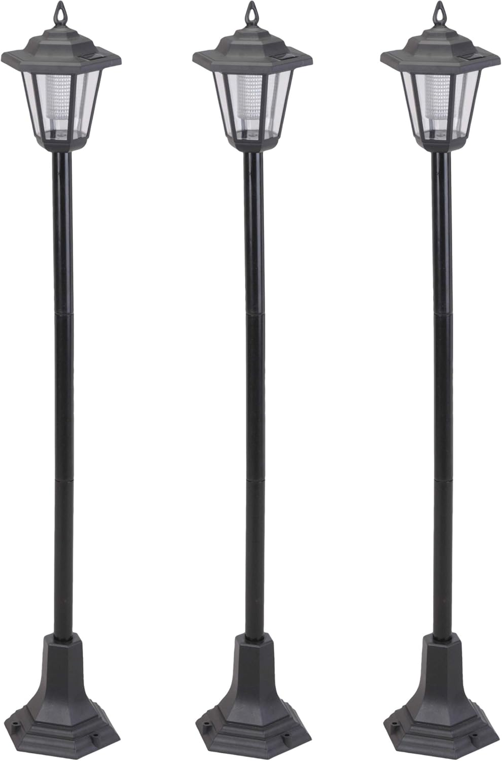 81cm White LED Garden Lantern Solar Powered Lamp Post ... 81cm White LED Garden Lantern Solar Powered Lamp Post ...