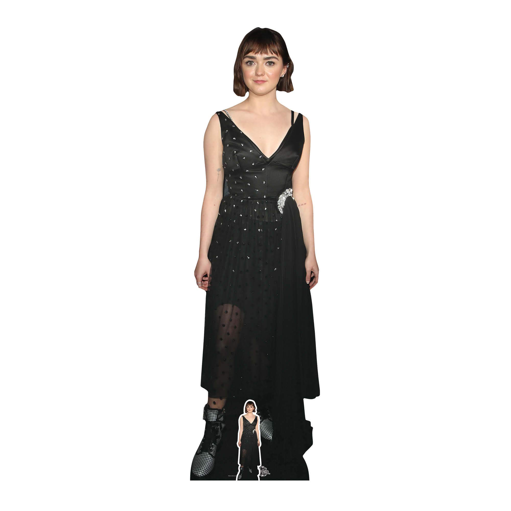 Star Cutouts Ltd CS865 Maisie Williams Actor Lifesize Cardboard Cutout with Free Mini Standee, Multicolour