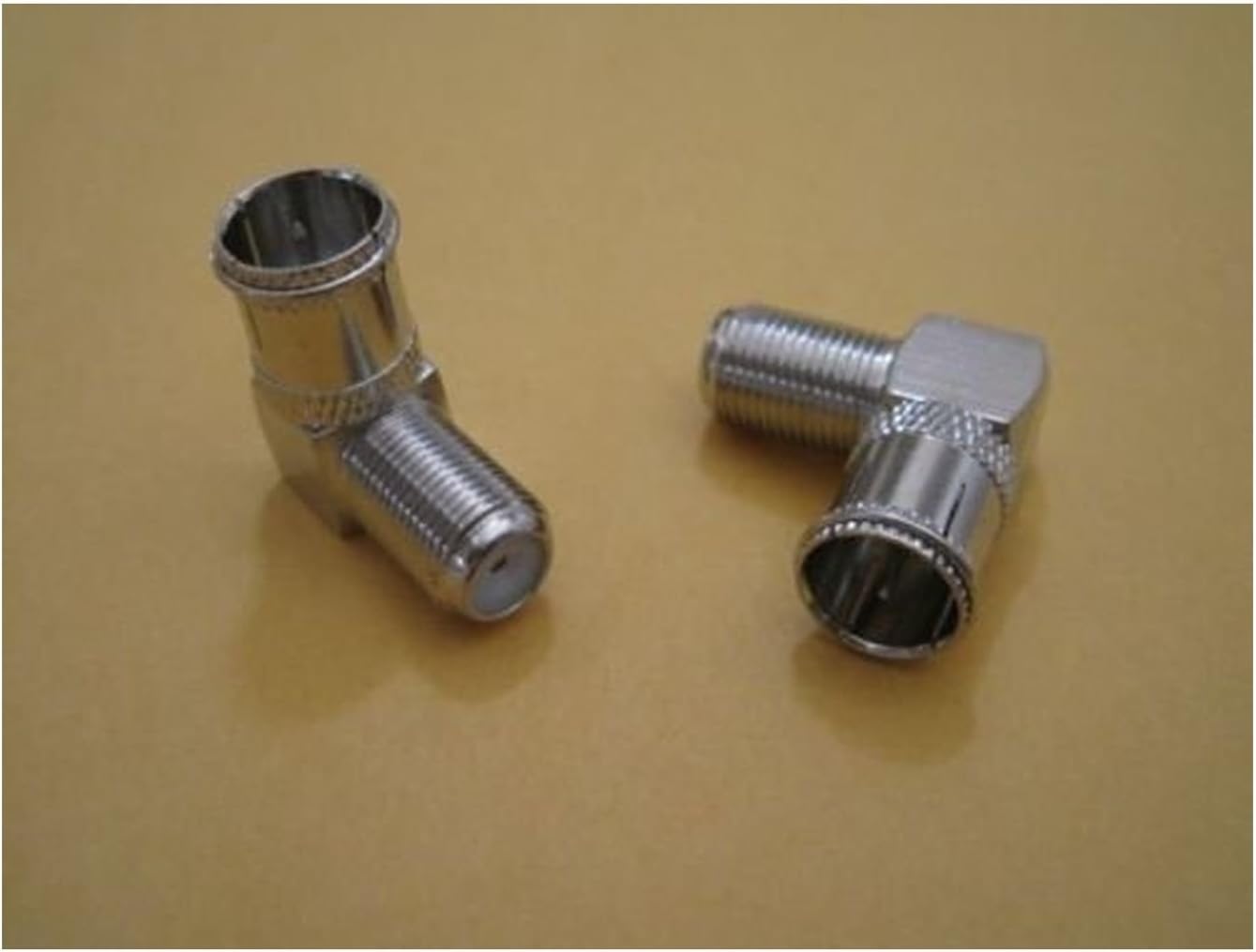eightNice 2/5/10/20 QTY Pack F type Push-On 90 Right Angle Quick Connectors Adapter Coax RG6 RG59 (2 PCS)