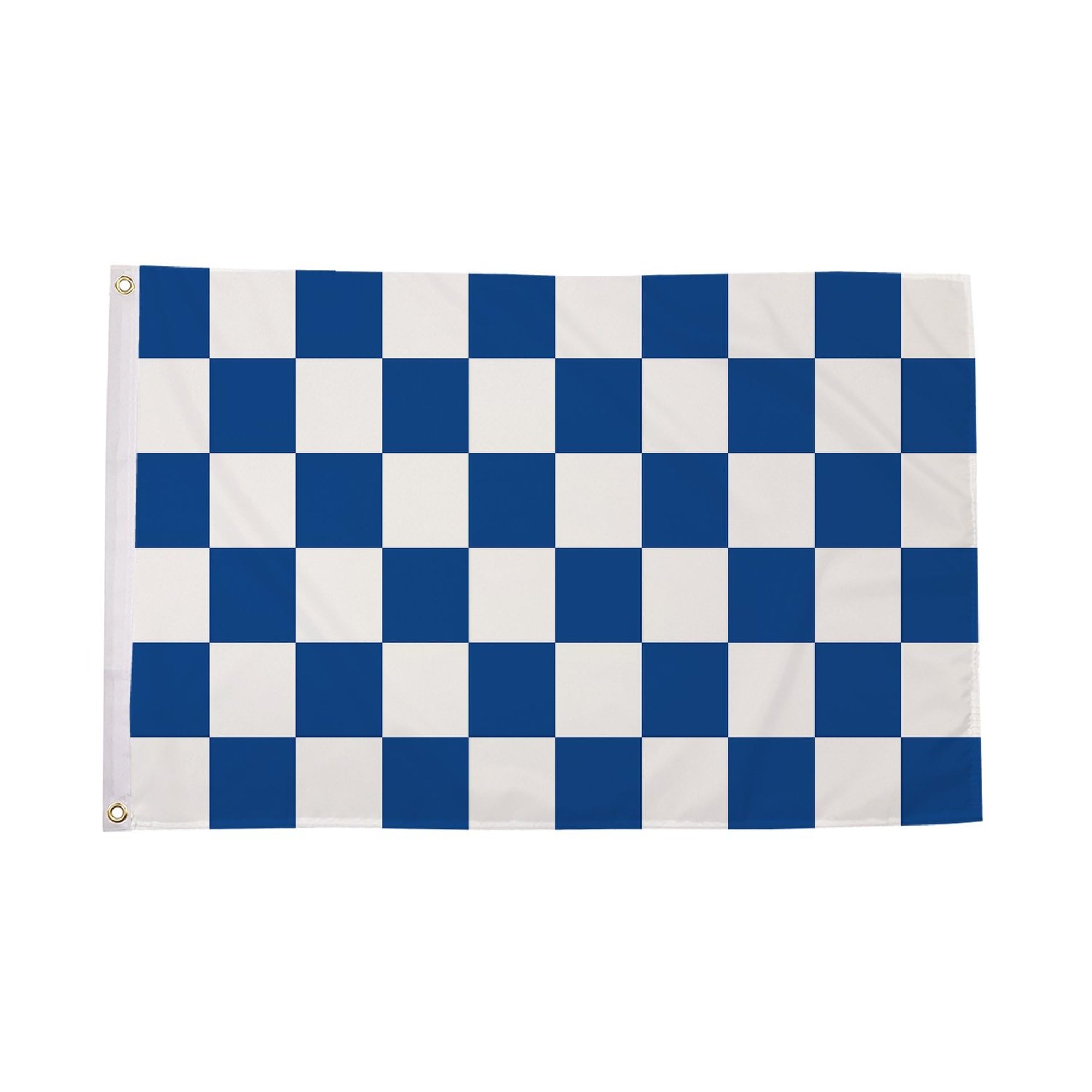 Flagtex Checkered Flag Blue White Large 8ft x 5ft (240cm x 150cm) - Giant Racing Flags for Motorsport, Extra Large Team Flags for Events, Racing Decorations