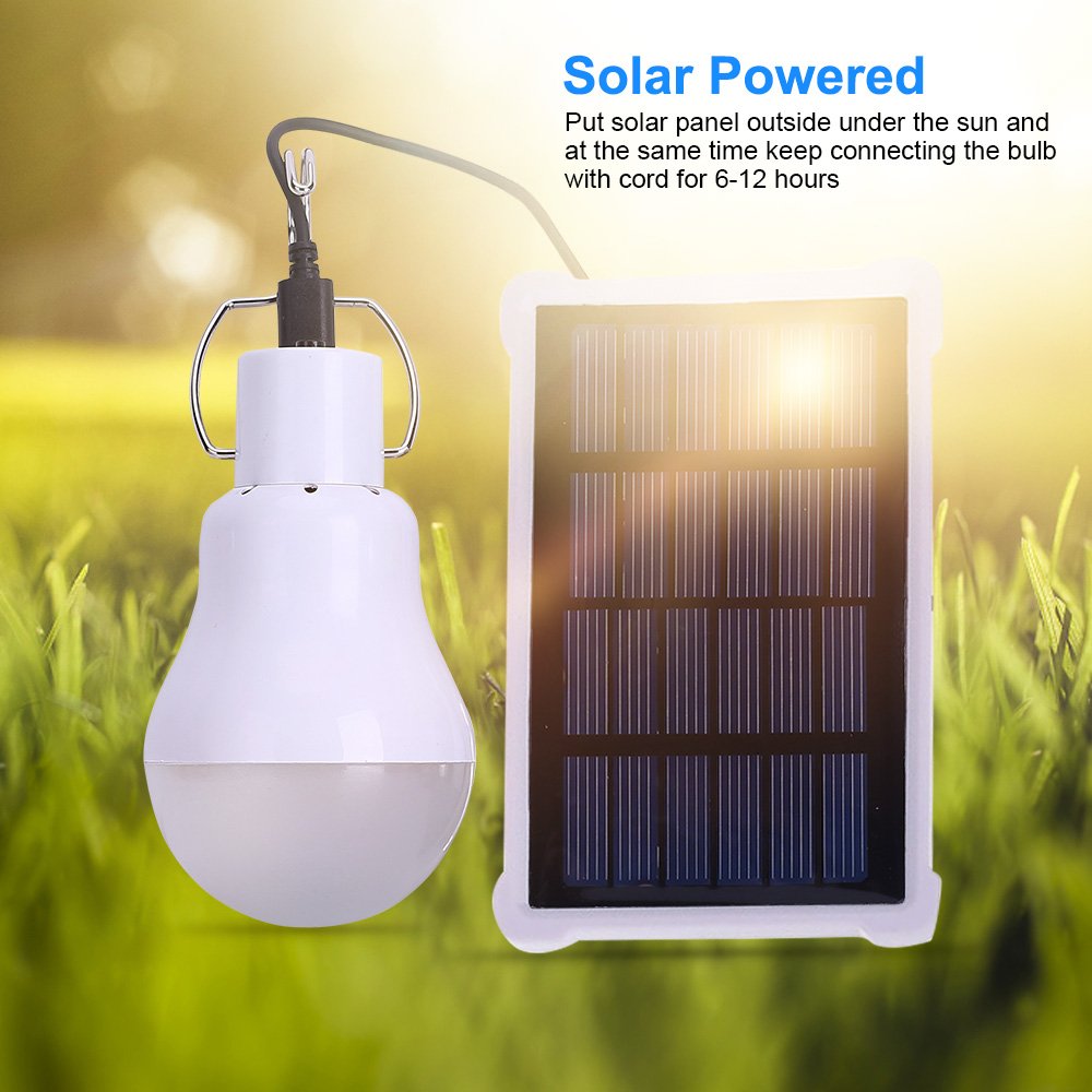 Elelight Portable Solar Led Bulb Lights Solar Powered Chicken Coops Light With 35m Solar Panel For Camping Tent Fishing Hiking Chicken Coop Shed