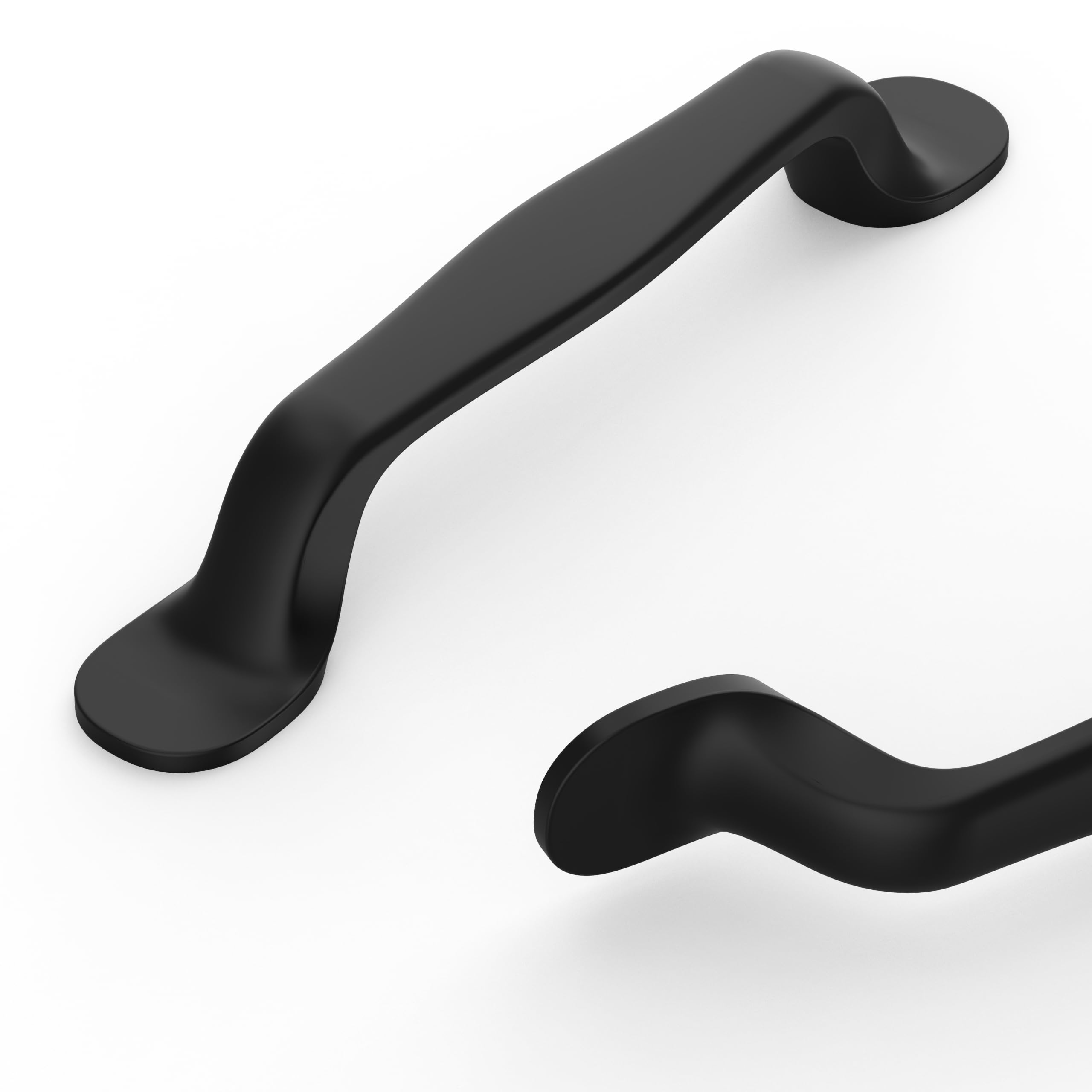 Coinkoly 10 Pack Matte Black Cupboard Handles - 96mm Hole Centers, Kitchen & Wardrobe Handles UK0004