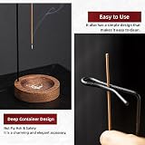 SIYIFEI Wooden Upside Down Incense Holder for Sticks & Ash Catcher view 3