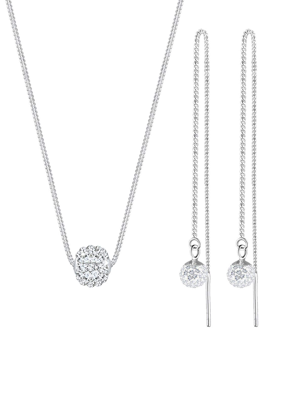 Elli Jewelry Set Basic Crystals 925 Sterling Silver