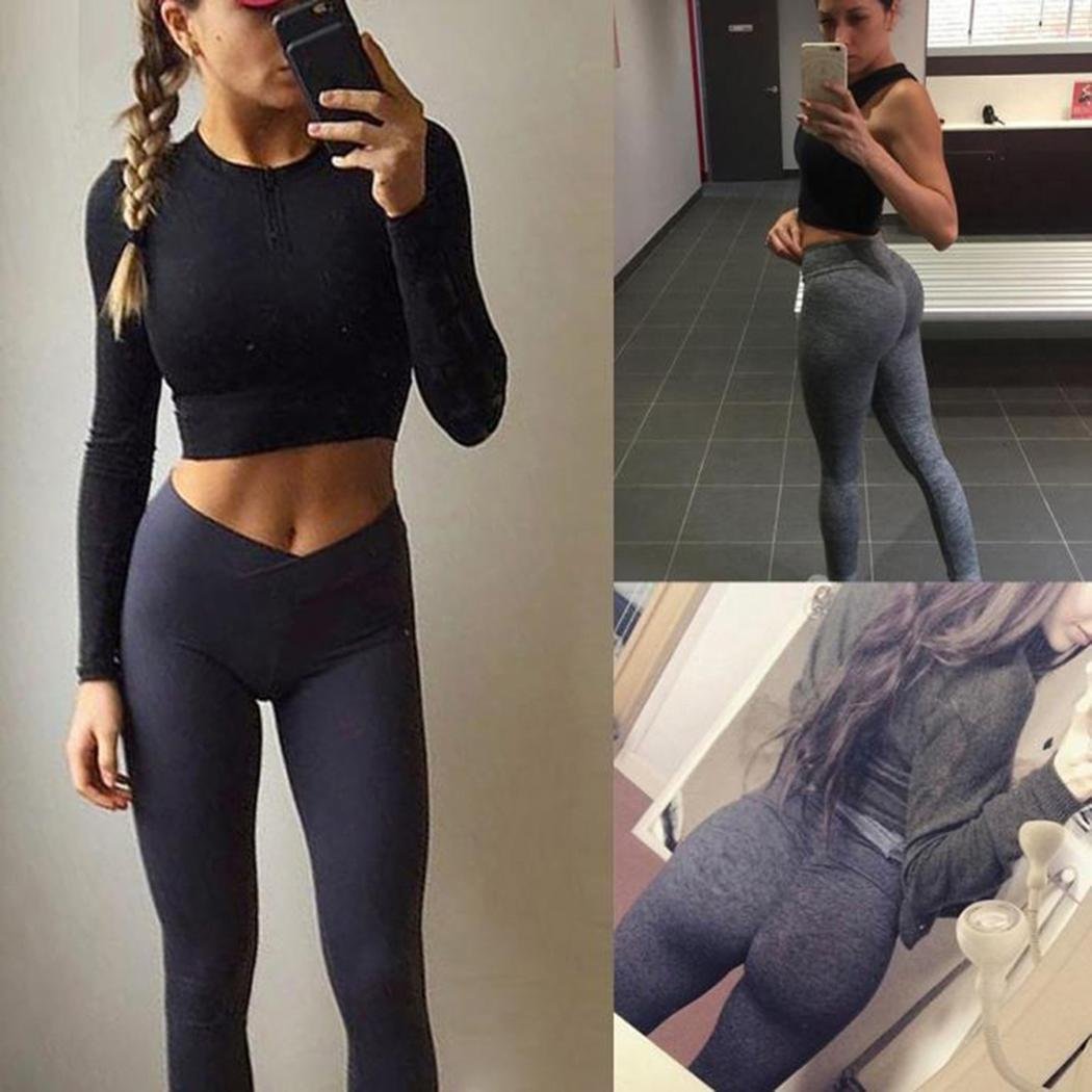 UpBeauty Women Sexy Ruched Butt Lift Push Up Skinny Leggings High Waist Sport Yoga Pants Active Leggings Black